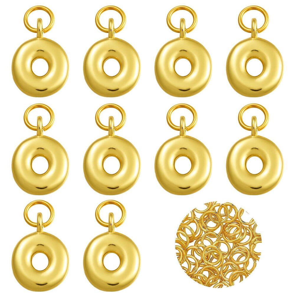 6732 10pcs Bubble Letter O Charms, 18K Gold Filled, Unisex Jewelry Making